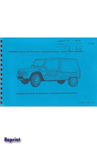 Citroën Méhari Catalogue des piÃ¨ces dÃ©tachÃ©es No 632